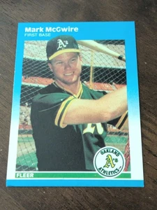 1987 Fleer Mark McGwire RC Oakland Athletics Card#U-76 - Picture 1 of 2