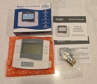 Aprilaire 8466 Termostato Universal Programable Nuevo Caja Abierta Baterías Limpias Foto 1 de 4