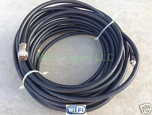 RFC-400 RP-SMA Male to N-Male antenna extension cable 10-100 FEET for WiFi - Picture 1 of 5
