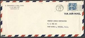 DATED 1960 COVER GUAYAMA PR B FERNANDEZ & SON, SUGAR, AIR MAIL COVER - Bild 1 von 1