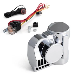 FARBIN Motorcycle Air Horn with Horn Cover Kit 150DB Super Loud Horn Wire Button - Picture 1 of 10