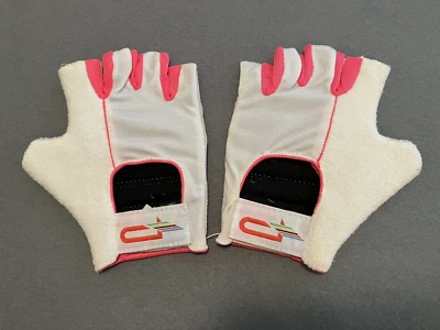 Woman's Pink & White Fingerless Cycling Gloves Size XS - NWOT - Image 1 of 4