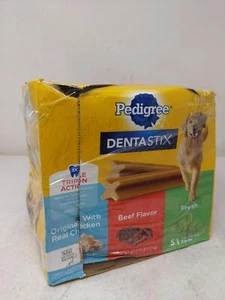 Pedigree Dentastix Large Dog Dental Care Treats Original, Beef & Fresh Variety - Picture 1 of 5