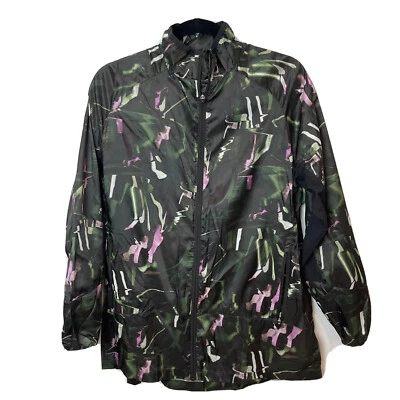 LuLaRoe Rise Collection MEDIUM Determined Zip Jacket Black Pink Green Active BV - Image 1 of 4