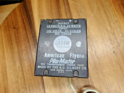 American Flyer 19508 Pike-Master Power Pack Transformer 10 Watts/ 14 VDC - Image 1 of 4