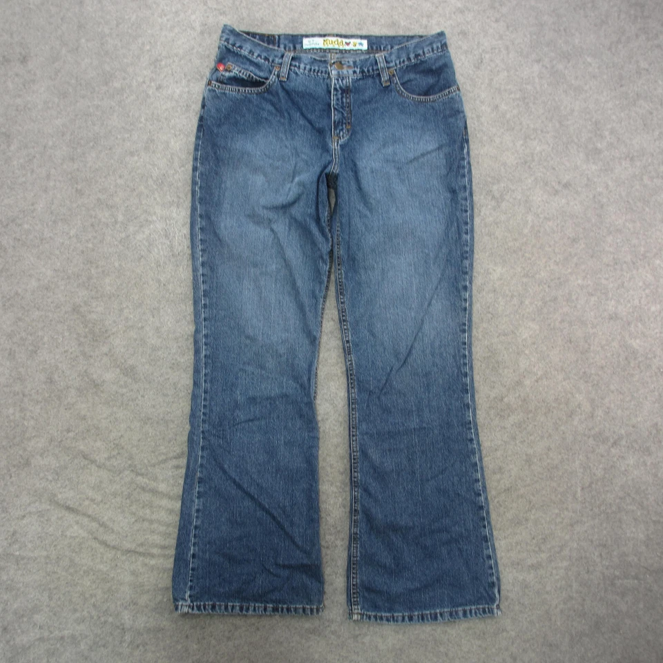 Vintage Mudd Jeans Women's 12 Blue Medium Wash Flare Jeans - Image 1 of 4