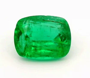 1,32 quilates-ESMERALDA NATURAL 7x6 mm ZAMBIA VERDE CORTE COJÍN PIEDRAS PRECIOSAS VER VDO - Imagen 1 de 9