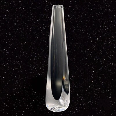 Orrefors Nils Landberg Smokey Black Sommerso Tall Art Glass Vase 3838/338 Number - Image 1 of 4