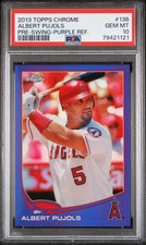 Albert Pujols 2013 Topps Chrome Purple Refractors #136  PSA 10 GEM MINT  Angels