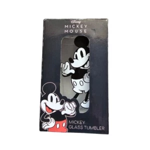 Mickey Mouse Black And White Glass Tumbler Disney Brand New - Bild 1 von 3