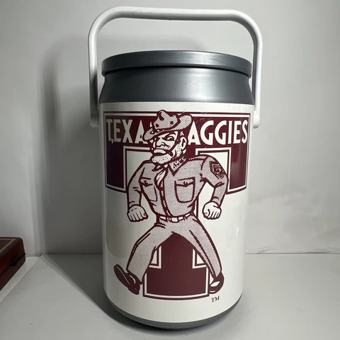 Vintage 1997 Texas A&M A and M College Kooler Kraft 8 Can Cooler Ice Chest 13” Cover