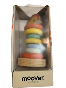 Moover Danish Design Toys Wooden Rings 18 Months 6.5x3.5” - Picture 1 of 3