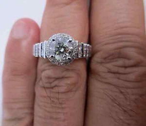 2.25 Carat 14K Gold Diamond Engagement Ring Cent=1.00 H-SI2 Enhanced Value=$12K+ - Picture 1 of 12