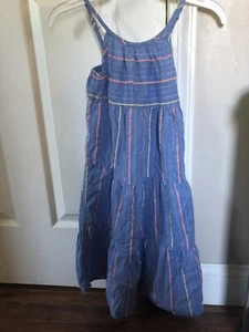 Cat & Jack kleines Mädchen Sommerkleid, hellblau, korallen, verstellbare Riemen Gr. 4T - Bild 1 von 3