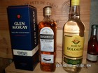 1 whisky Busmills 1 whisky Glen Moray 1 Rhum bologne