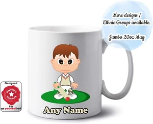 Personalised Jumbo 20oz Cricketer Cricket Mug Batsman Birthday Christmas Gift - Picture 1 of 38