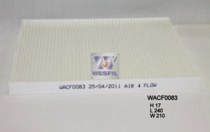 WESFIL CABIN FILTER FOR Kia Grand Carnival 3.8L V6 2008 09/08-on WACF0083 - Picture 1 of 1