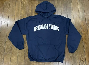 Men's Fanatics BYU Cougars Campus Pullover Hoodie Size Large Navy Blue NWT - Picture 1 of 6