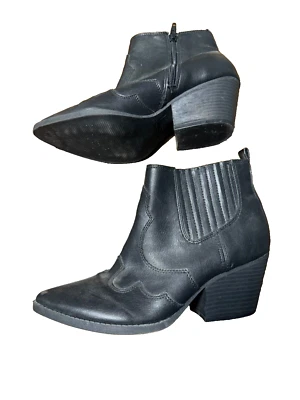 Botines para mujer American Rag Kayla de tacón ancho liso negros talla 7 Foto 1 de 4