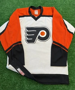 Vintage CCM Maska Mesh Philadelphia Flyers Hockey NHL Trikot unbedruckt uni 80er 90er Herren - Bild 1 von 8
