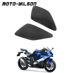 For Kawasaki ZX-4R Ninja ZX25R 2020+ Tank Side Cover 100% Carbon Fiber - Gloss - Picture 1 of 13