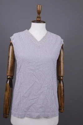 S'Max Mara многоцветный в полоску v-образным вырезом Sleevless блузка рубашка размер 38 - Изображение 1 из 4