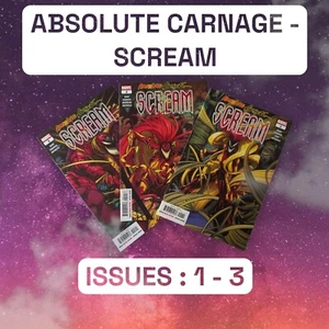 Absolute Carnage Issues #1, 2, 3  (Oct - Dec 2019) : Marvel Comics - Picture 1 of 5