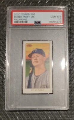 PSA 10 GEM MINT 2020 TOPPS 206 BOBBY WITT JR Piedmont Back - Image 1 of 2