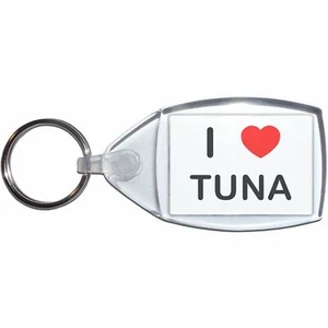 Llavero de plástico transparente Tuna I Love Heart (S, M o L) - Imagen 1 de 8
