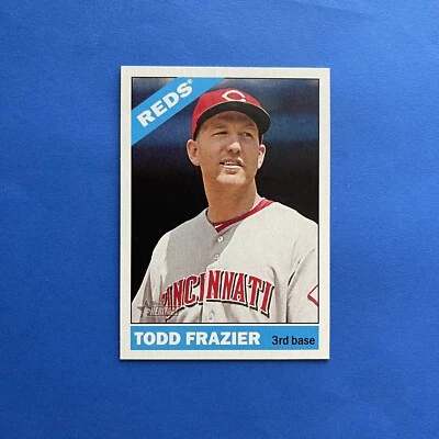 2015 Topps Heritage #434 Todd Frazier SP Gum Stained Back Variation Reds - Image 1 of 2