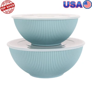 4PC Lightweight Stackable Durable Eco-Friendly Recycled Plastic Serve Bowl Set - Picture 1 of 12