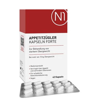 N1-HEALTHCARE N1 APPETITZÜGLER FORTE 42 Kapseln - [Medizinprodukt zum Abnehmen]