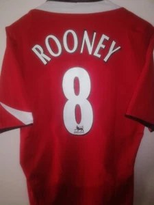 MANCHESTER UNITED 2003-2004 Rooney 8 camiseta shirt trikot maillot maglia - Picture 1 of 6