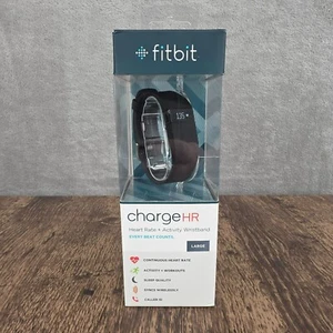 Pulsera de actividad inalámbrica Fitbit Charge HR grande negra paso de entrenamiento nueva en caja - Imagen 1 de 13