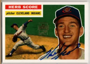 2001 Topps Archives Baseball Herb Score AUTO INDIANS - Picture 1 of 1