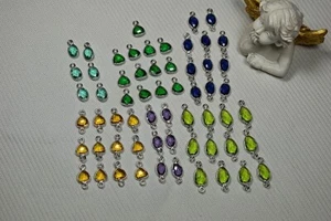 Dijes de cristal de cuarzo cadena collar piedras preciosas joyería cristal clásico - Imagen 1 de 3