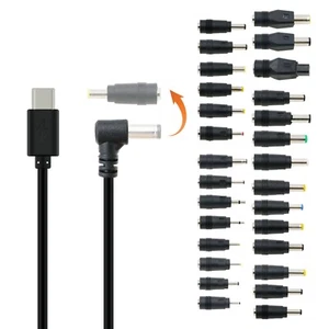 28Pcs Universal Power Adapter Kits 12V PD USB C Type C to DC Power Cable 1.8m - Picture 1 of 7