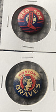 Two 1950’s MLB Team Pins-Boston Braves And Red Sox