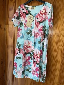 Matilda's Wardrobe Dress New Tags Age 12 Years Floral Green Mint Short Sleeved - Picture 1 of 7