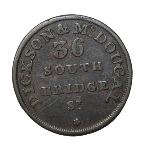 Scotland Conder Token Edinburgh Dickson's Tea Dealer Farthing Cover
