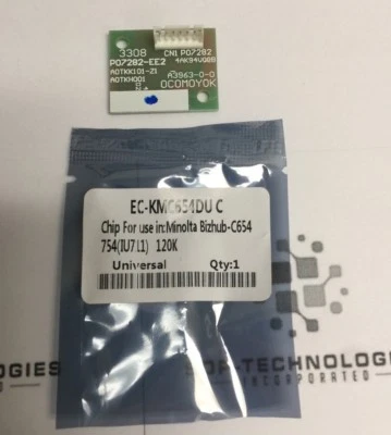 SOP-TECHNOLOGIES 1 Replacement CYAN Drum Chip Konica Minolta Bizhub C654 C654e C754 C754e DR-711