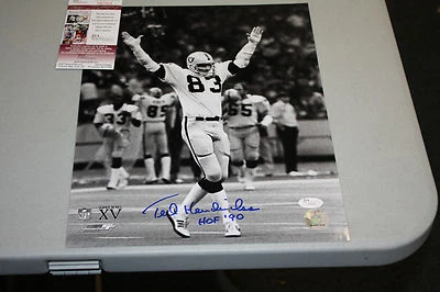 OAKLAND RAIDERS TED HENDRICKS SIGNED 11X14 PHOTO HOF 1990 3X SB CHAMPS - Image 1 of 2