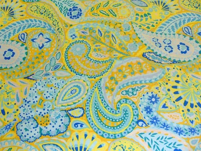 Tecido Free Spirit Dena Designs Camélia Paisley estampa total 1yd x 44" - Imagem 1 de 4