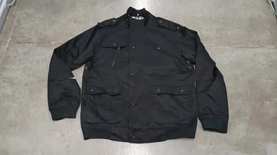 Chaqueta Artful Dodger Para Hombre Y2K Negra Algodón 2XL Estilo Militar Espadas Cremallera Usada en Excelente Condición Foto 1 de 4