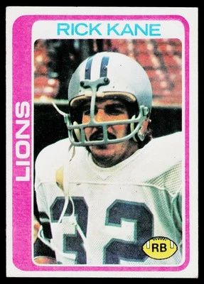 Rick Kane, 1978 Topps, #126, Detroit Lions, RC - Image 1 of 2