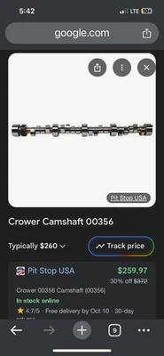 Nuevo árbol de levas Crowder Chevy 262 - 400 Foto 1 de 2