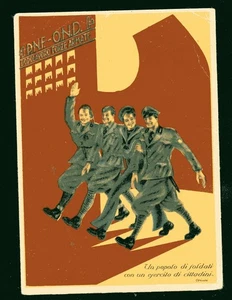 c. ill. P.N.F - O.N.D. motto VINCERE-DUCE da TRIESTE del 1941 per P.M. 84 - Imagen 1 de 2
