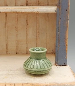 Vintage OOAK James Clark Ceramic Vase Artisan Dollhouse Miniature 1:12 - Picture 1 of 7