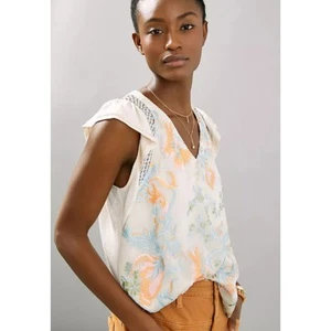 Tiny Anthropologie Damen Freida Floral Top M bestickt Blumenmuster Sommer - Bild 1 von 11