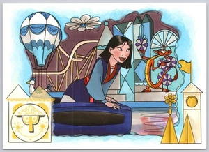 Postal vintage de dibujo de película de Mulan Disney - Imagen 1 de 2